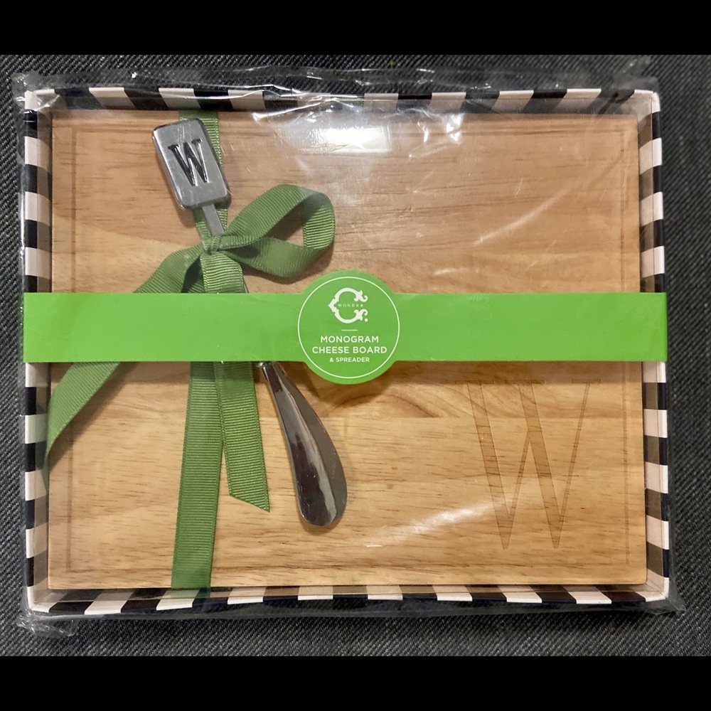 C. Wonder monogrammed cheese board and spreader